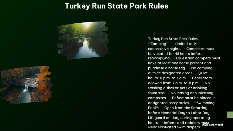 Turkey Run State Park Rules