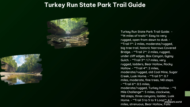 Turkey Run State Park Trail Guide