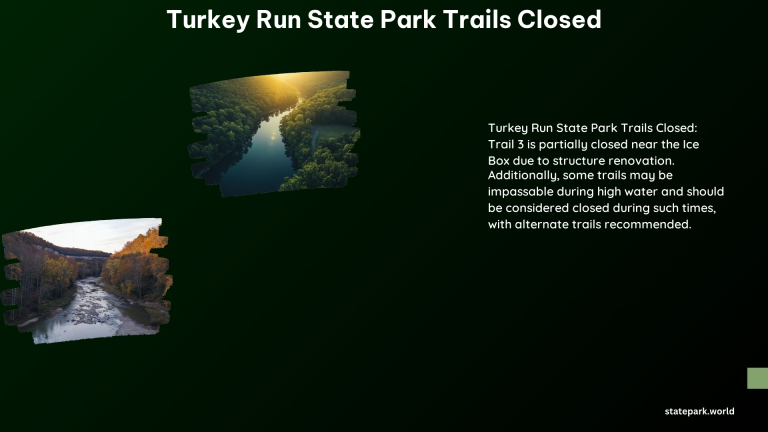 Turkey Run State Park Trails Closed