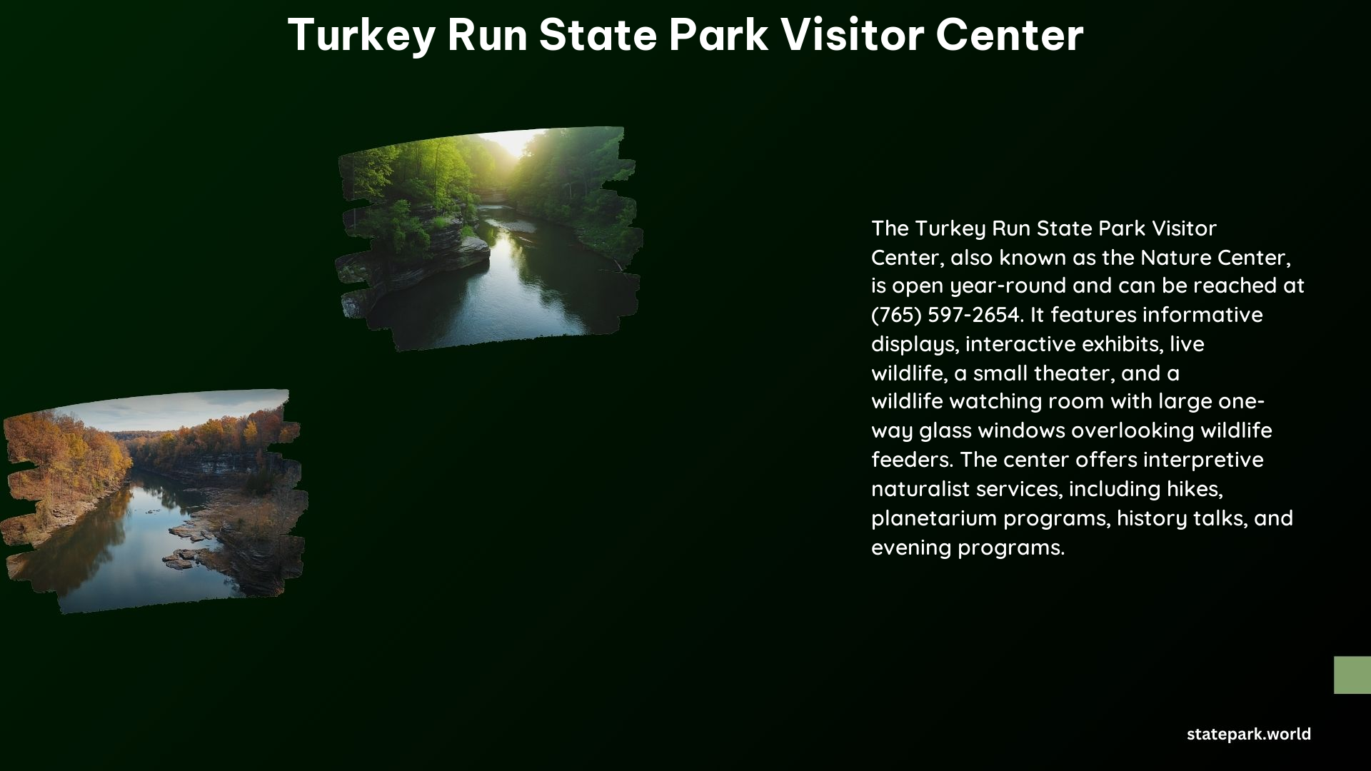 Turkey Run State Park Visitor Center