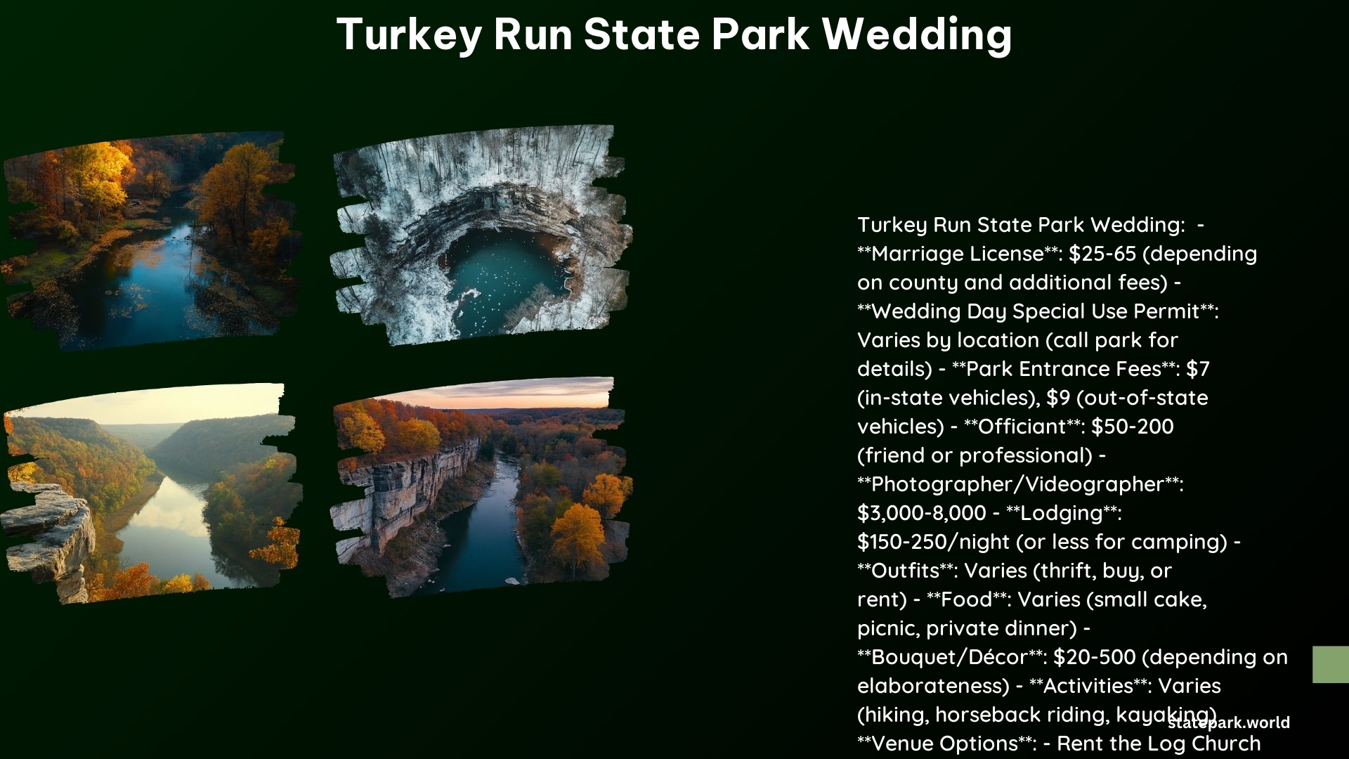 Turkey Run State Park Wedding