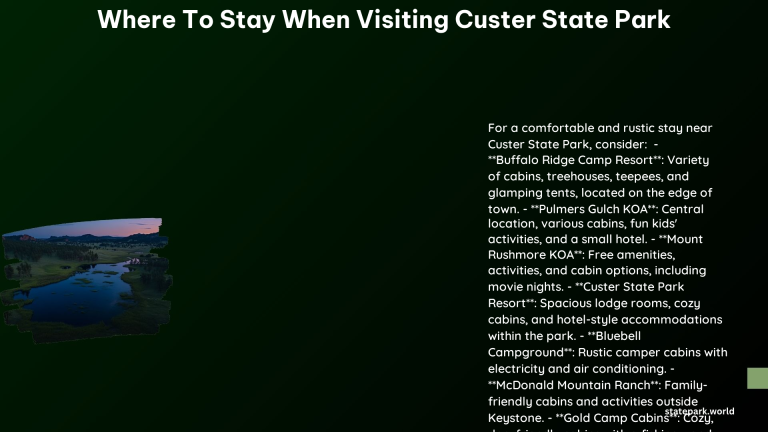 Where to Stay When Visiting Custer State Park