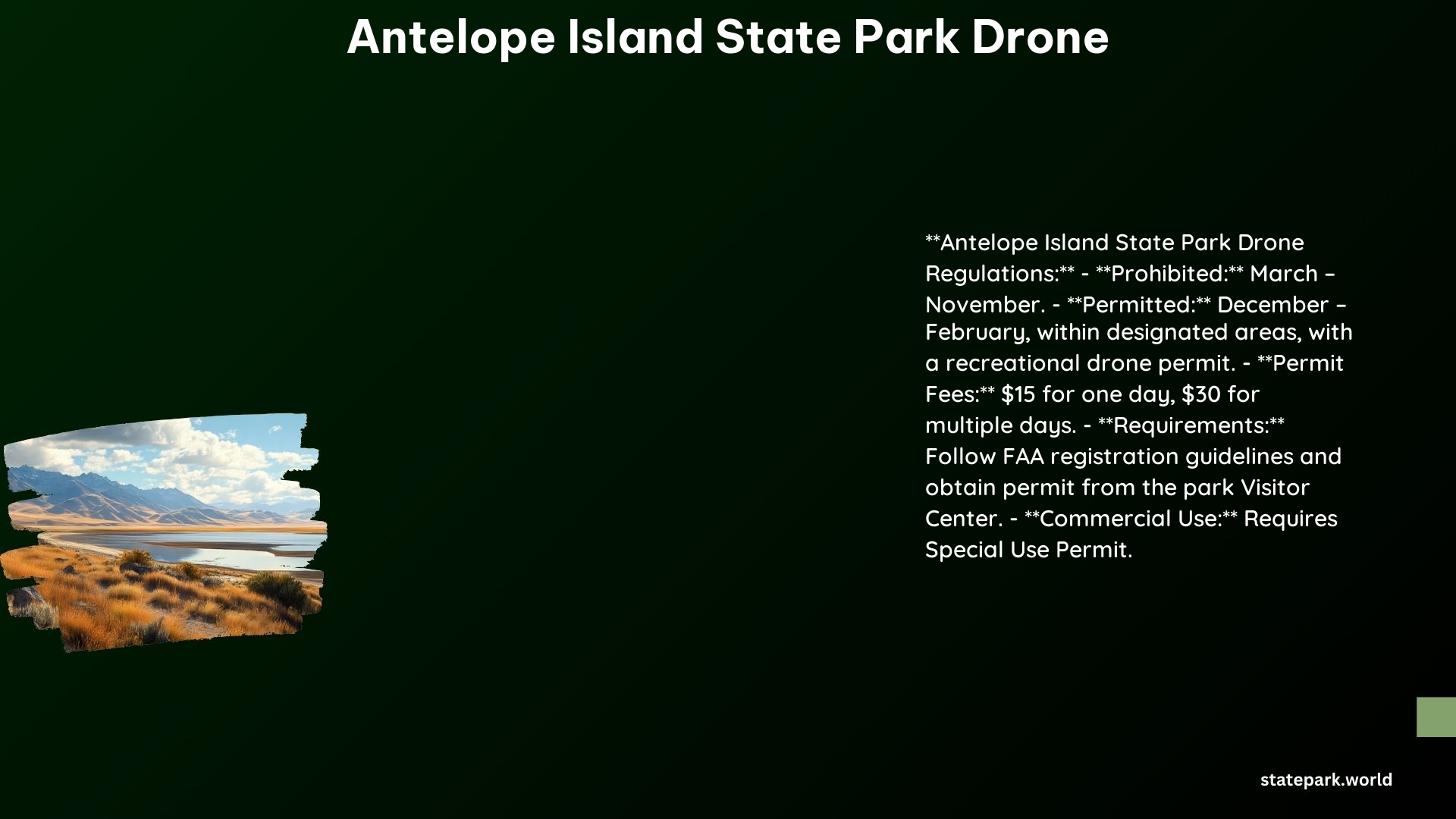 Antelope Island State Park Drone