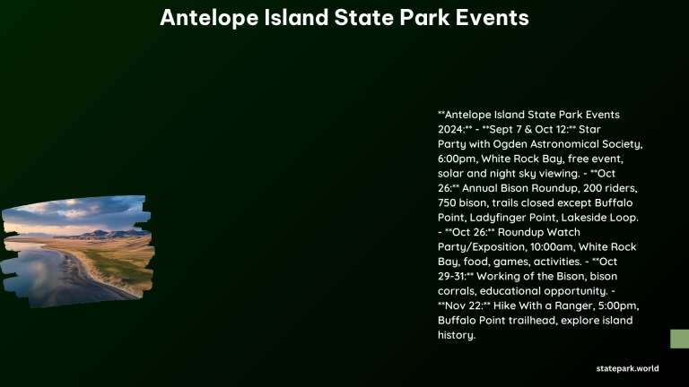 Antelope Island State Park Events