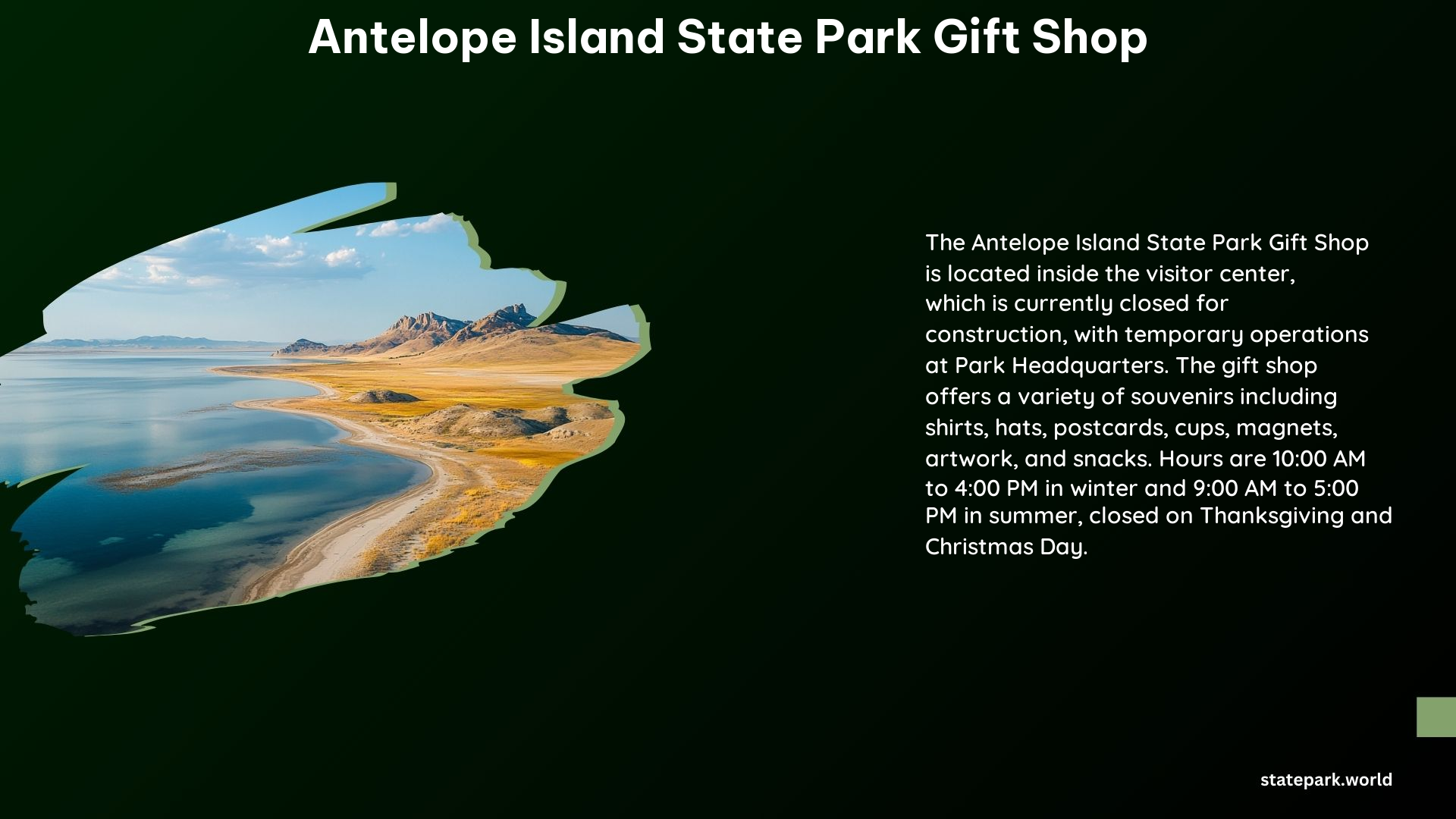 Antelope Island State Park Gift Shop