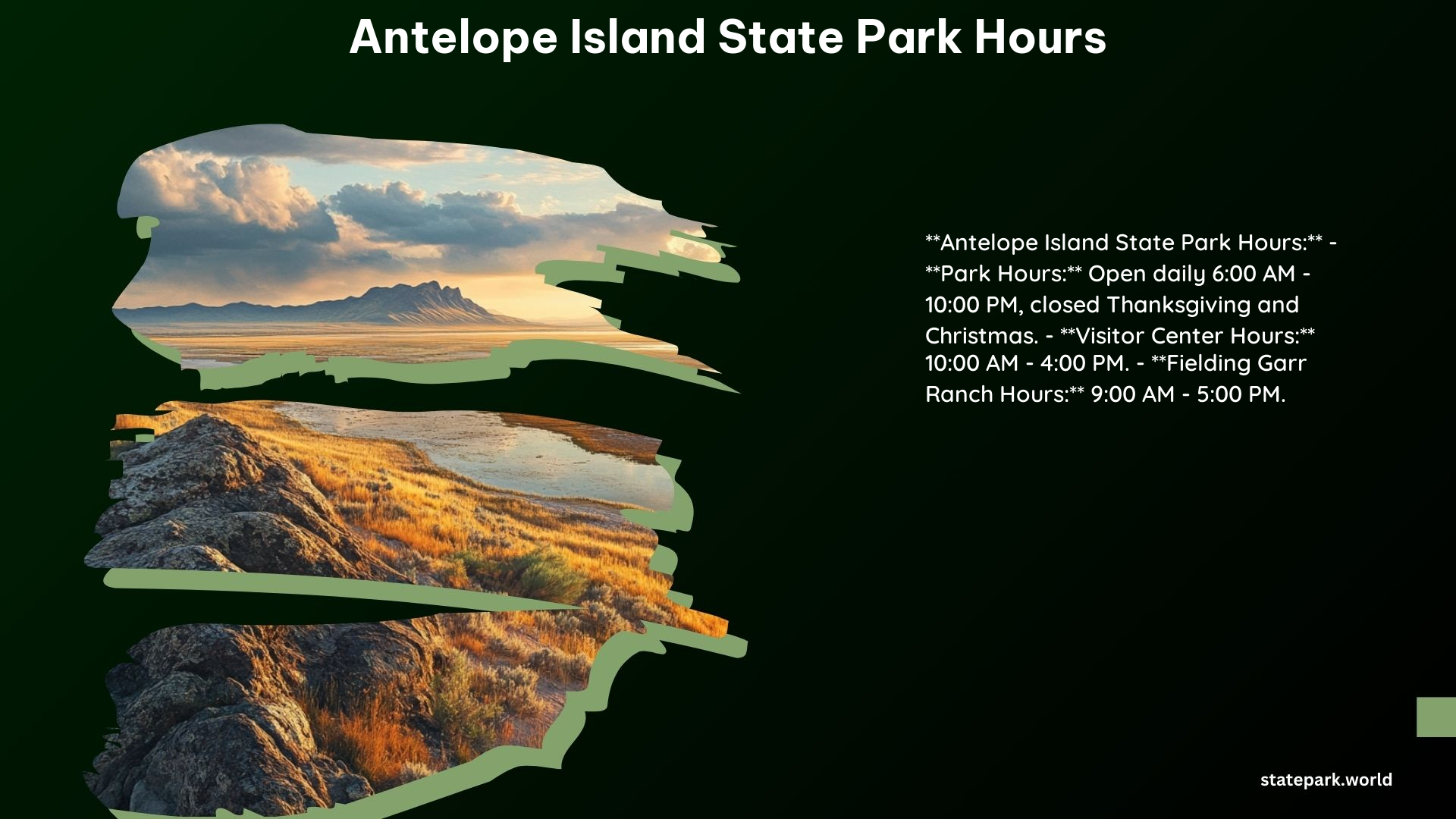 Antelope Island State Park Hours