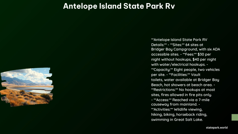 Antelope Island State Park RV