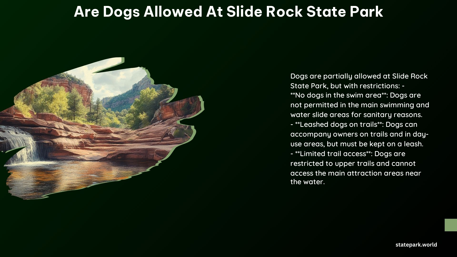 Are Dogs Allowed at Slide Rock State Park