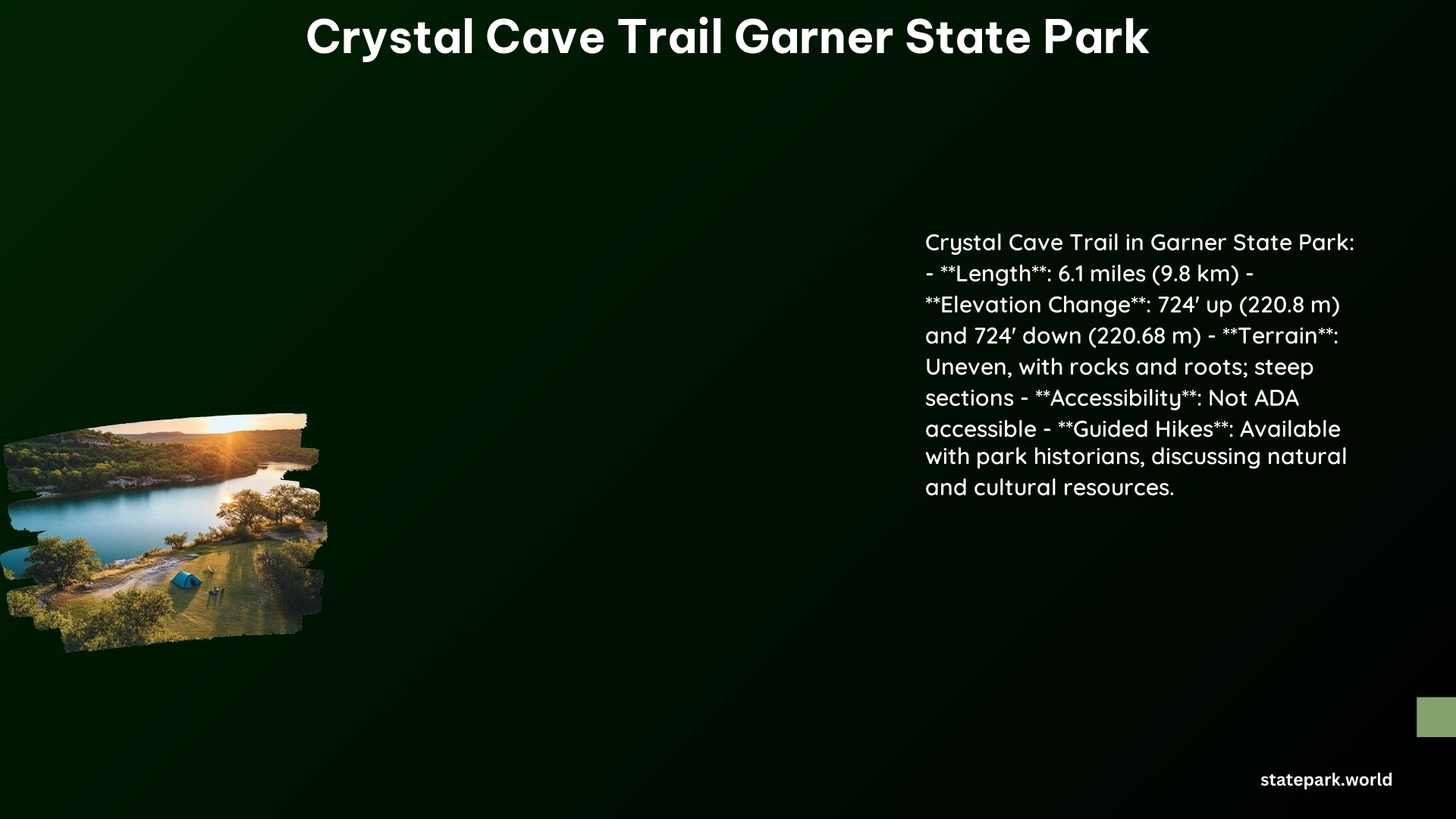 Crystal Cave Trail Garner State Park