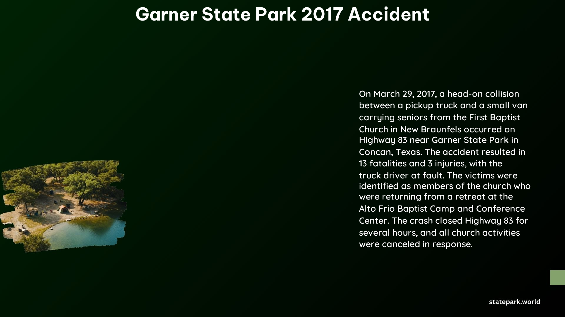 Garner State Park 2017 Accident 2