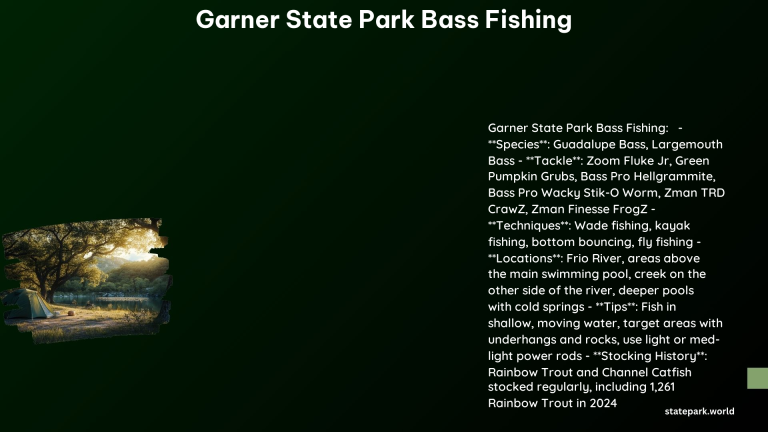 Garner State Park Bass Fishing