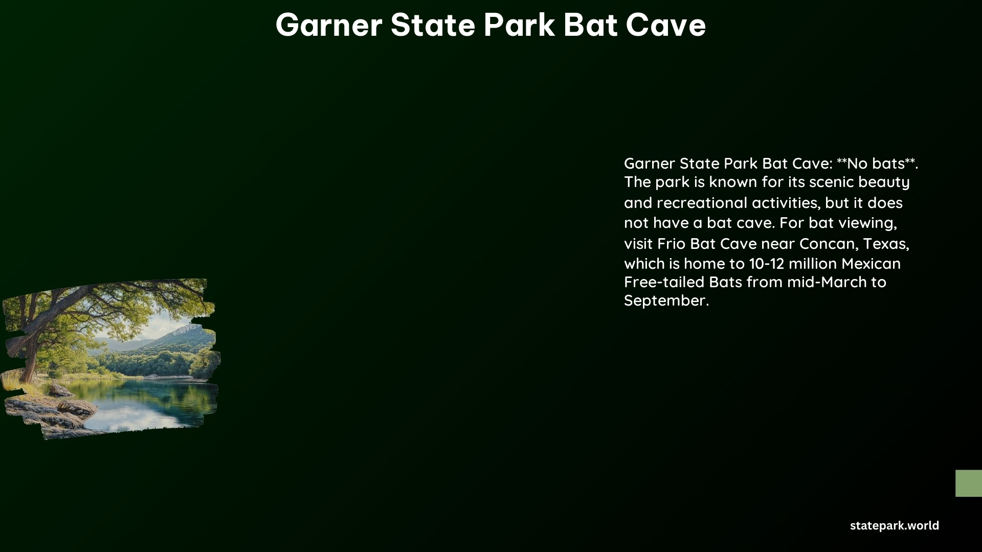 Garner State Park Bat Cave