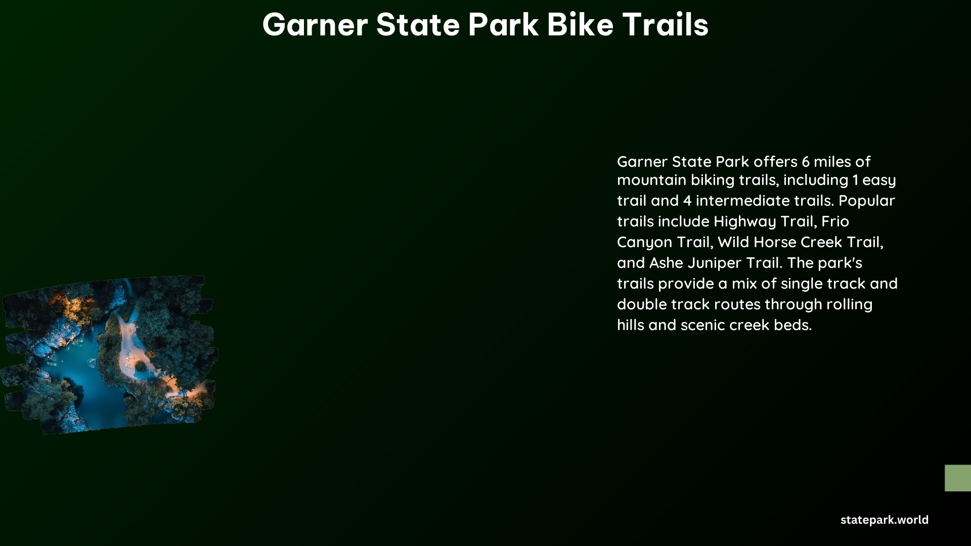 Garner State Park Bike Trails