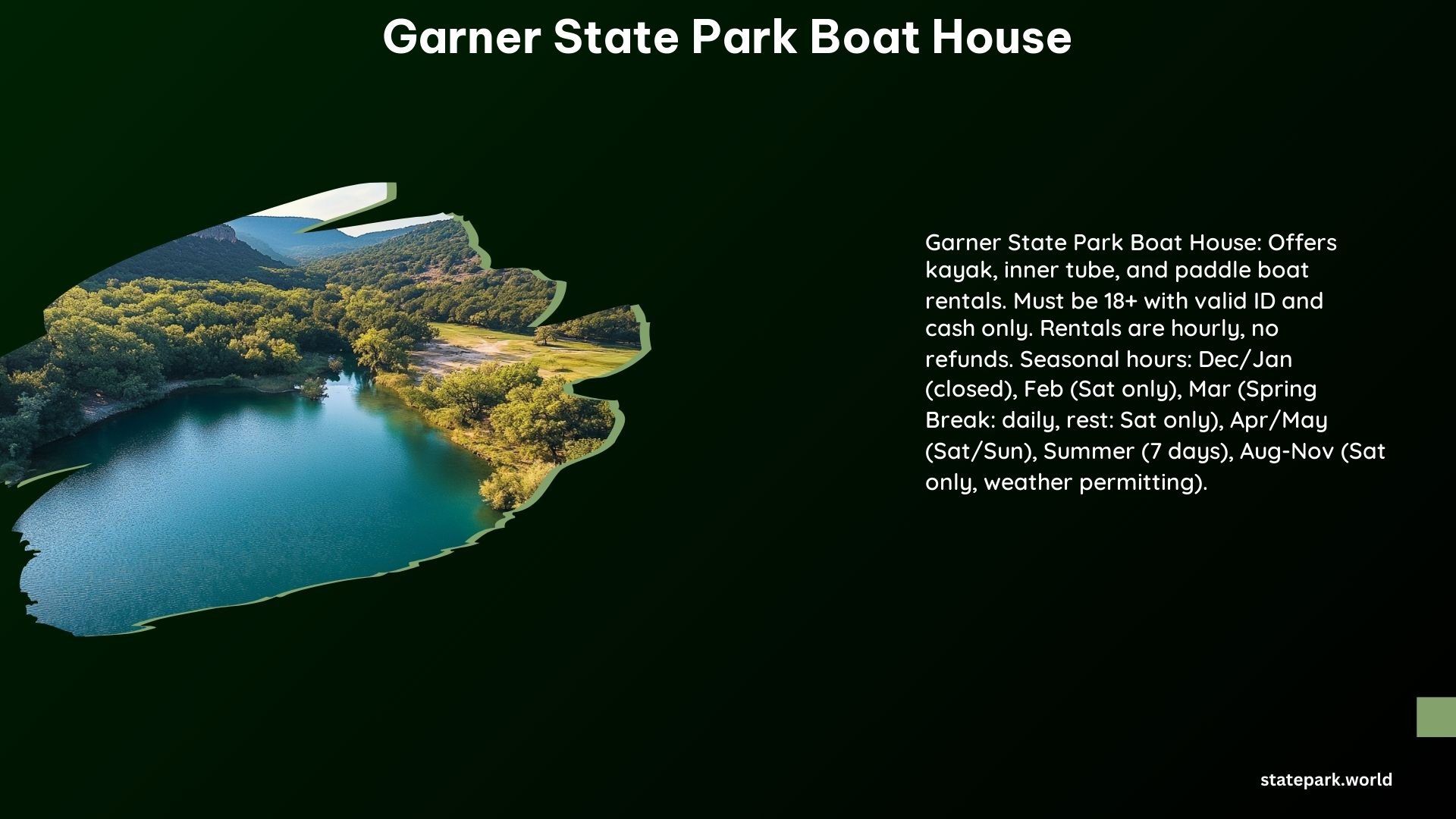 Garner State Park Boat House