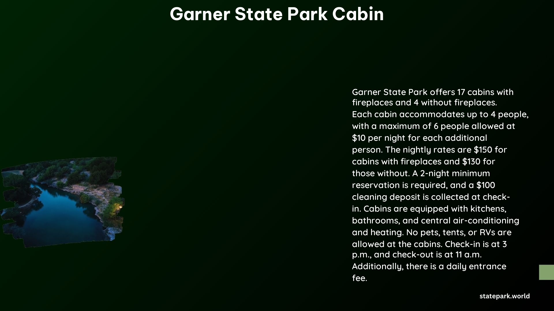 Garner State Park Cabin