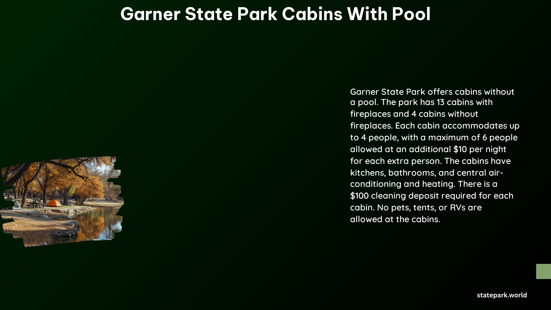 Garner State Park Cabins With Pool