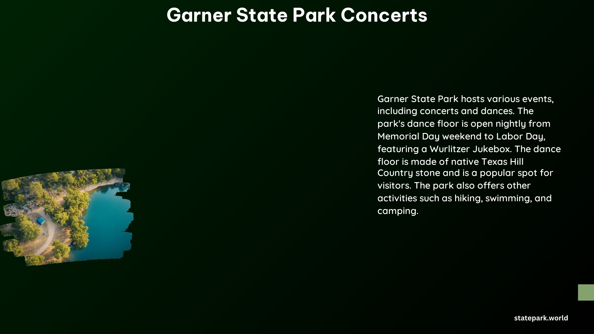 Garner State Park Concerts