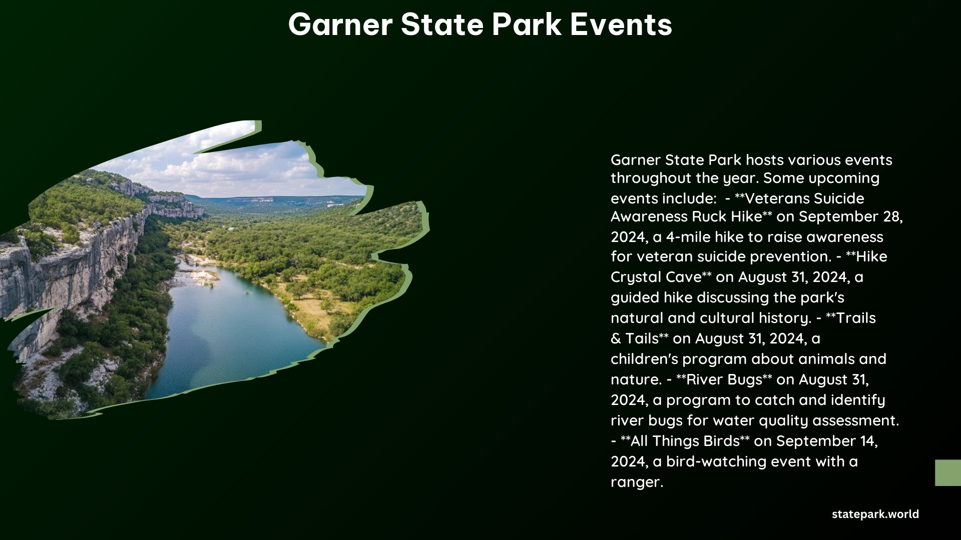 Garner State Park Events