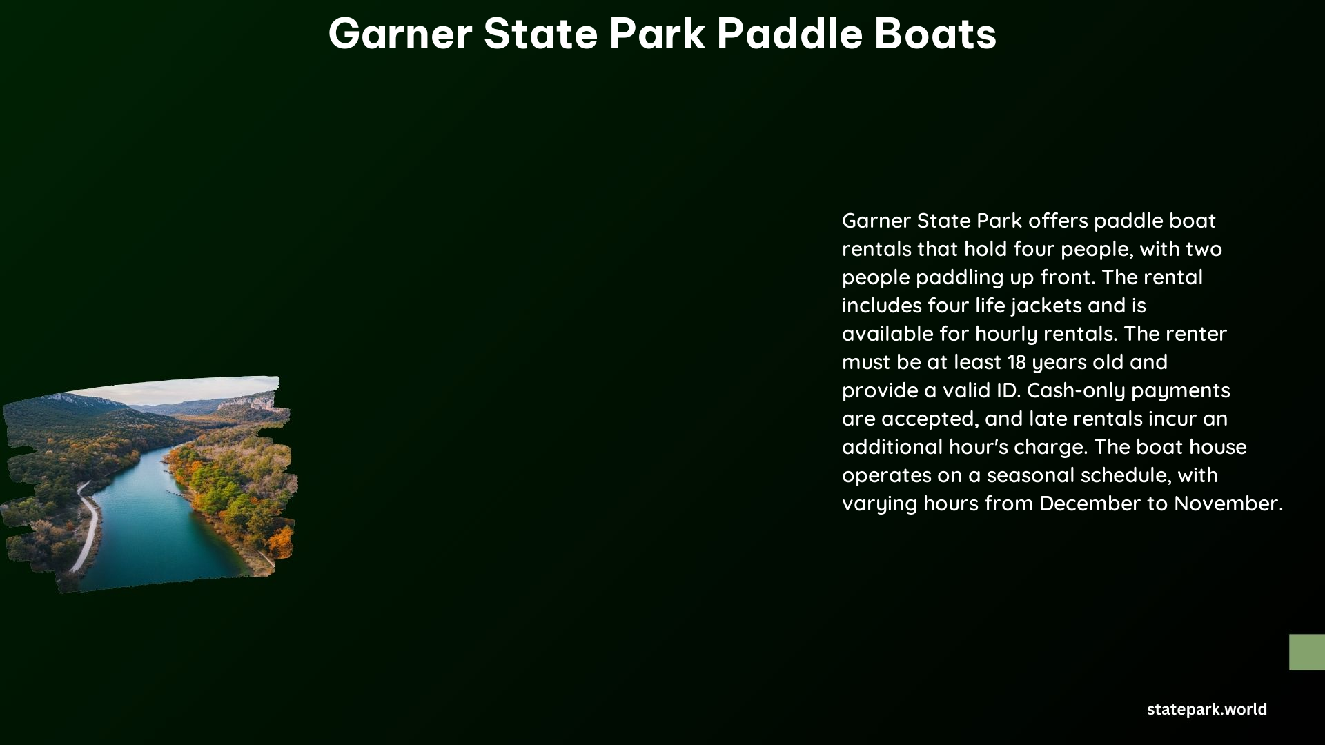 Garner State Park Paddle Boats