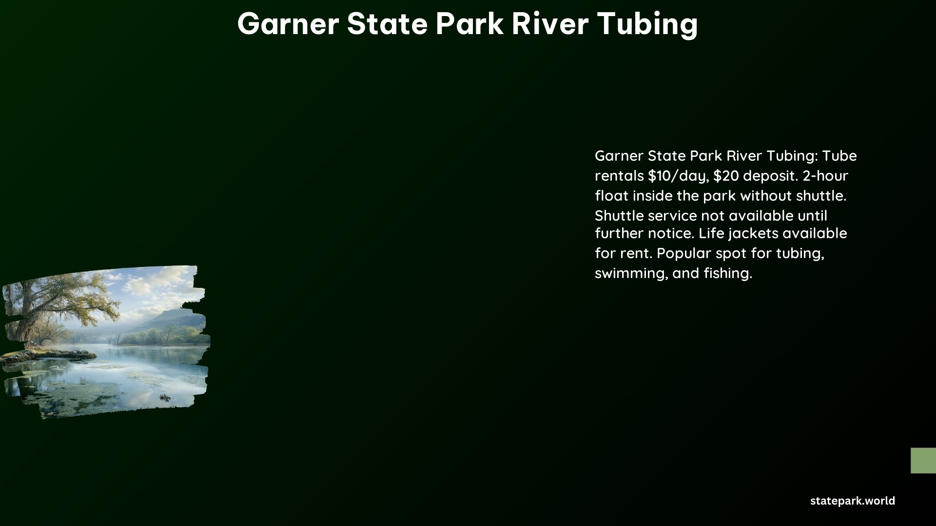 Garner State Park River Tubing