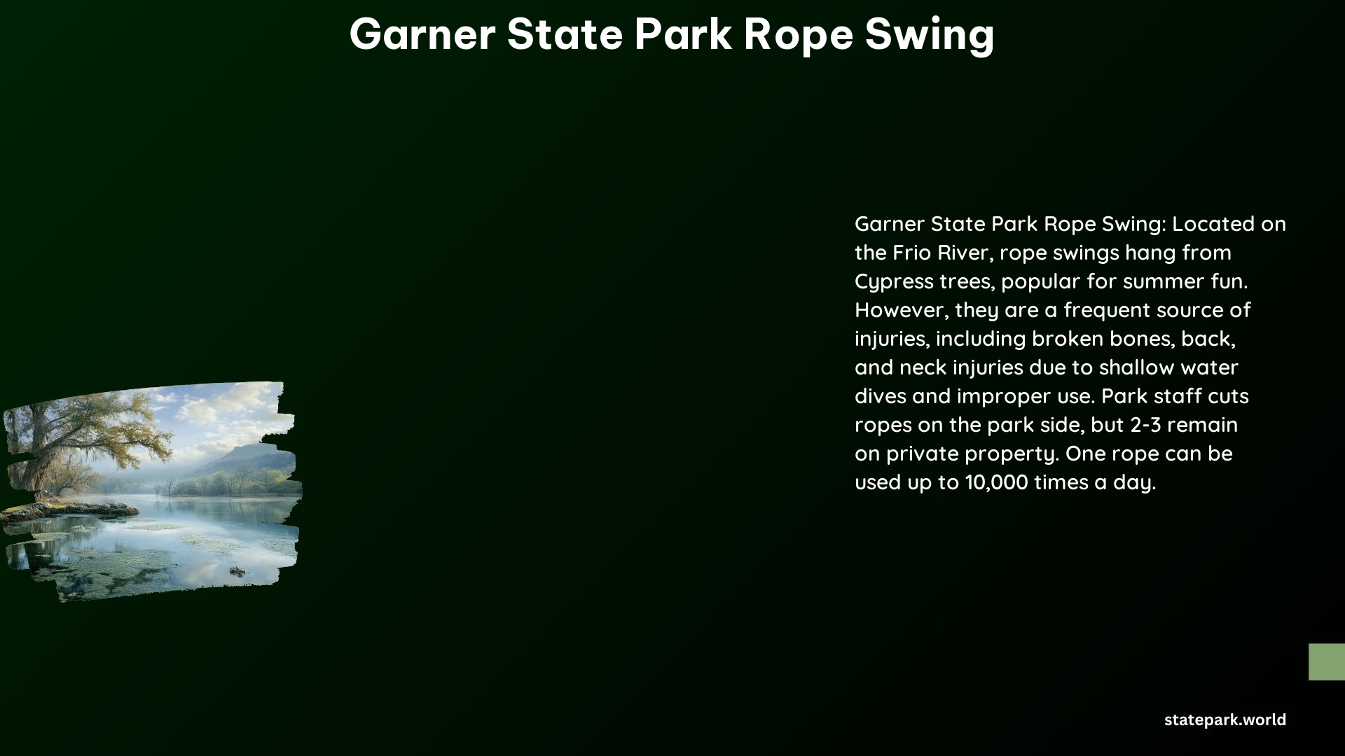 Garner State Park Rope Swing