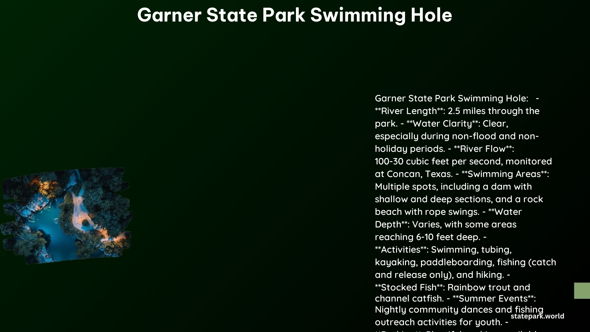 Garner State Park Swimming Hole