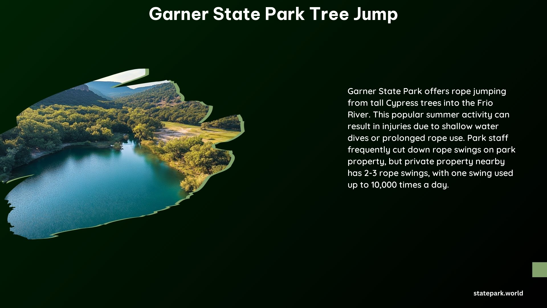 Garner State Park Tree Jump