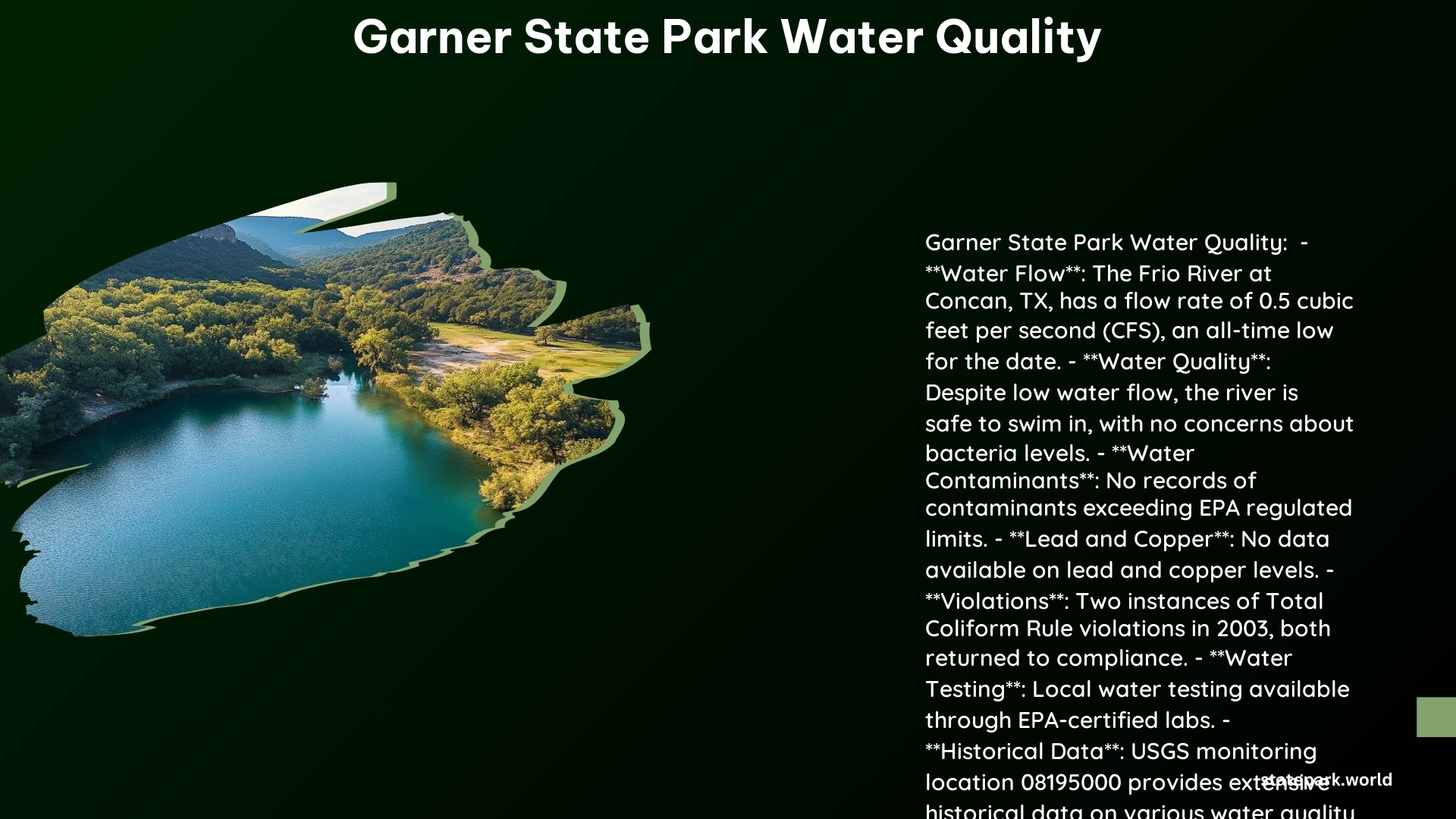 Garner State Park Water Quality