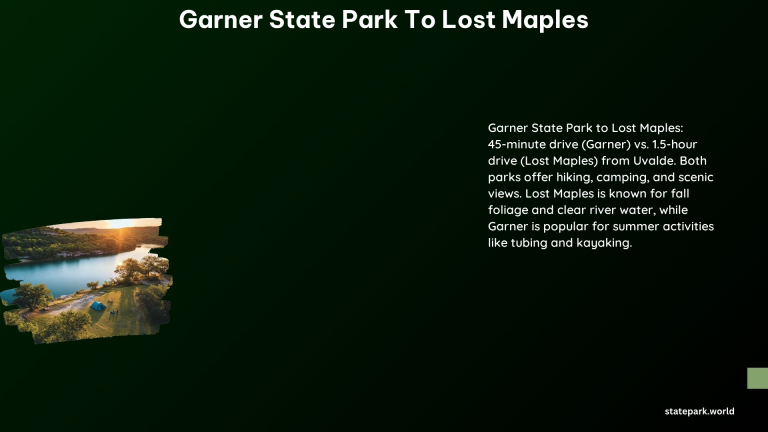 Garner State Park to Lost Maples