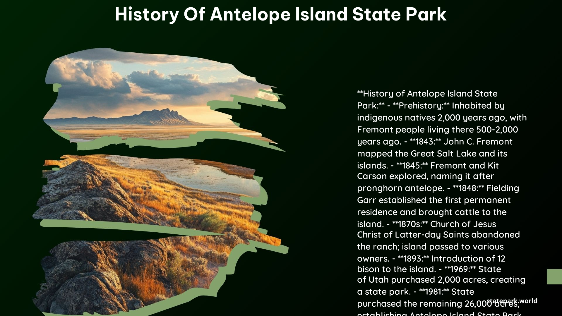 History of Antelope Island State Park