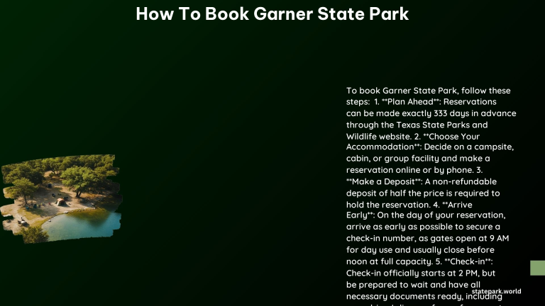 How to Book Garner State Park