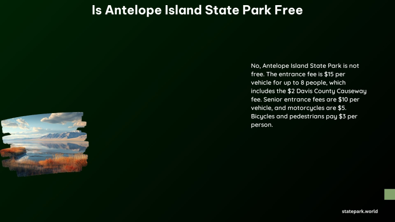 Is Antelope Island State Park Free