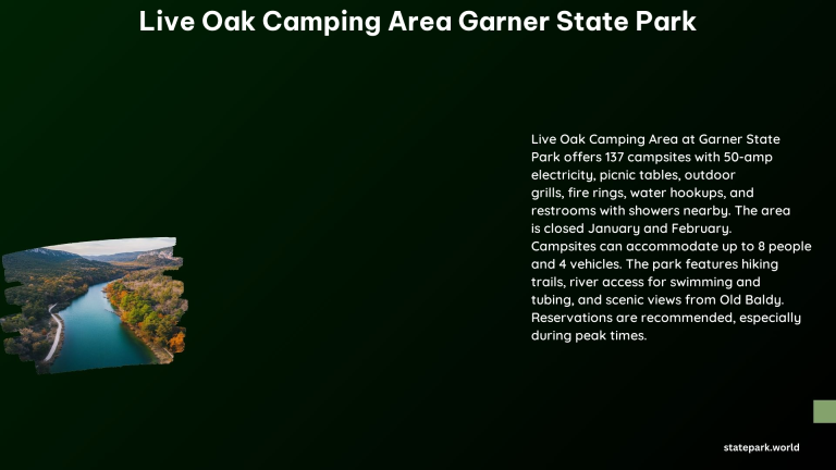 Live Oak Camping Area Garner State Park