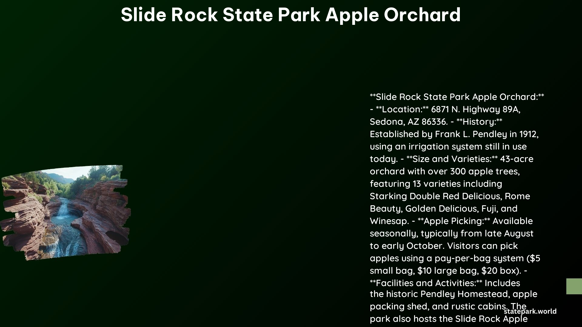 Slide Rock State Park Apple Orchard