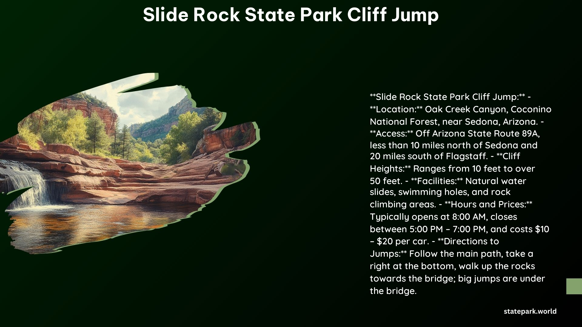 Slide Rock State Park Cliff Jump