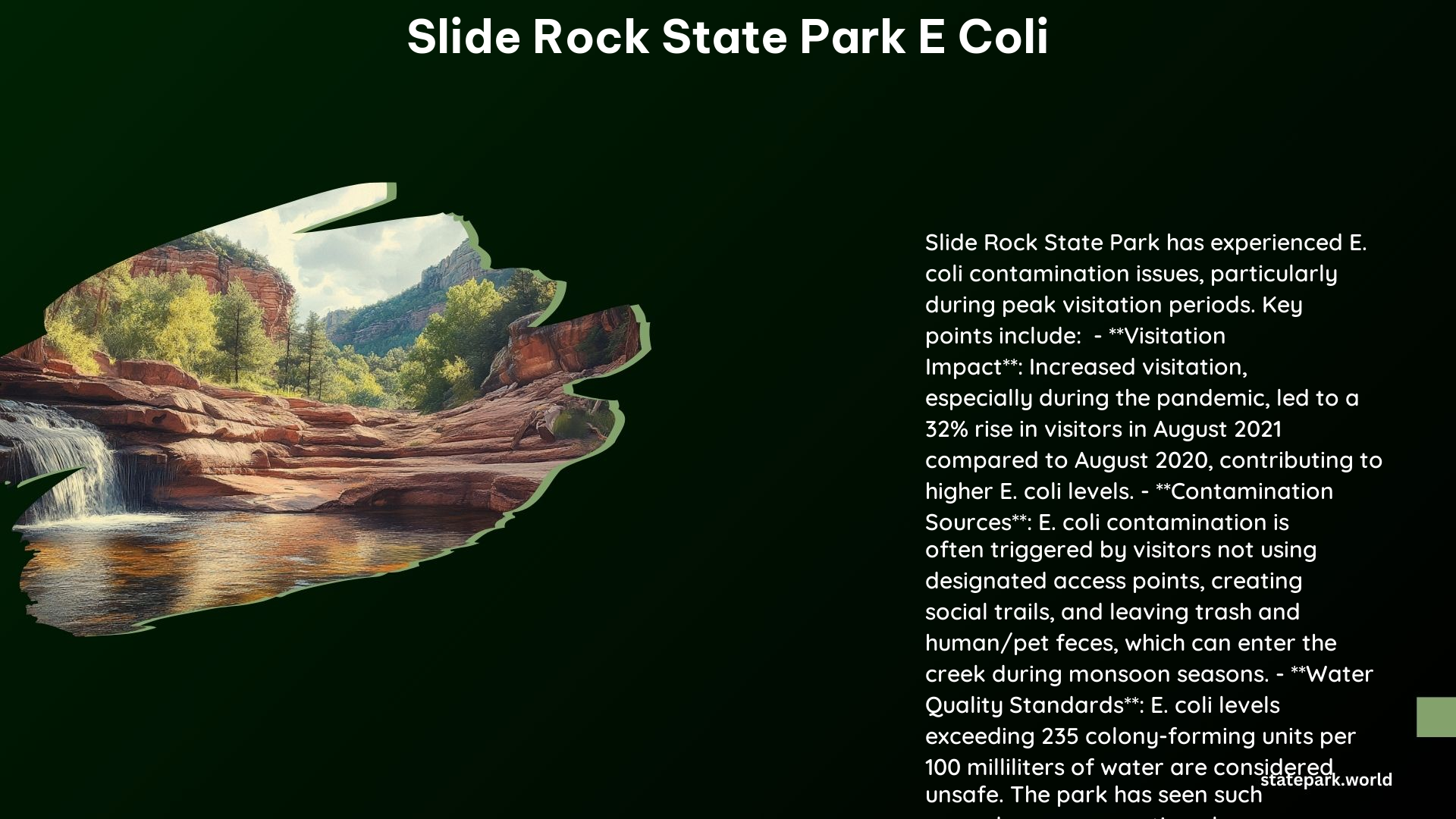 Slide Rock State Park E Coli