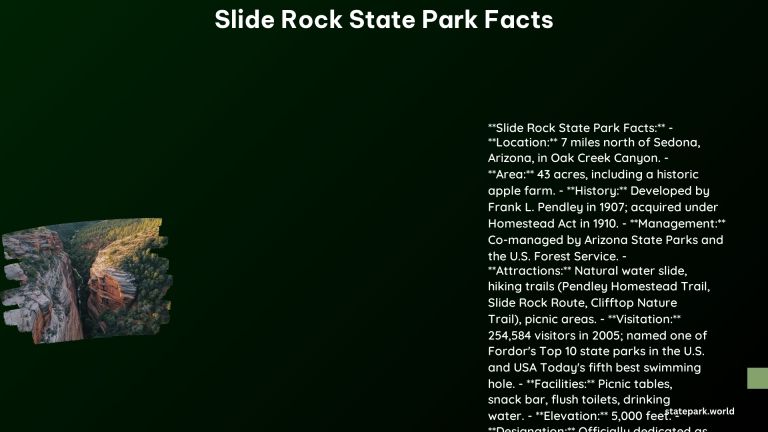 Slide Rock State Park Facts