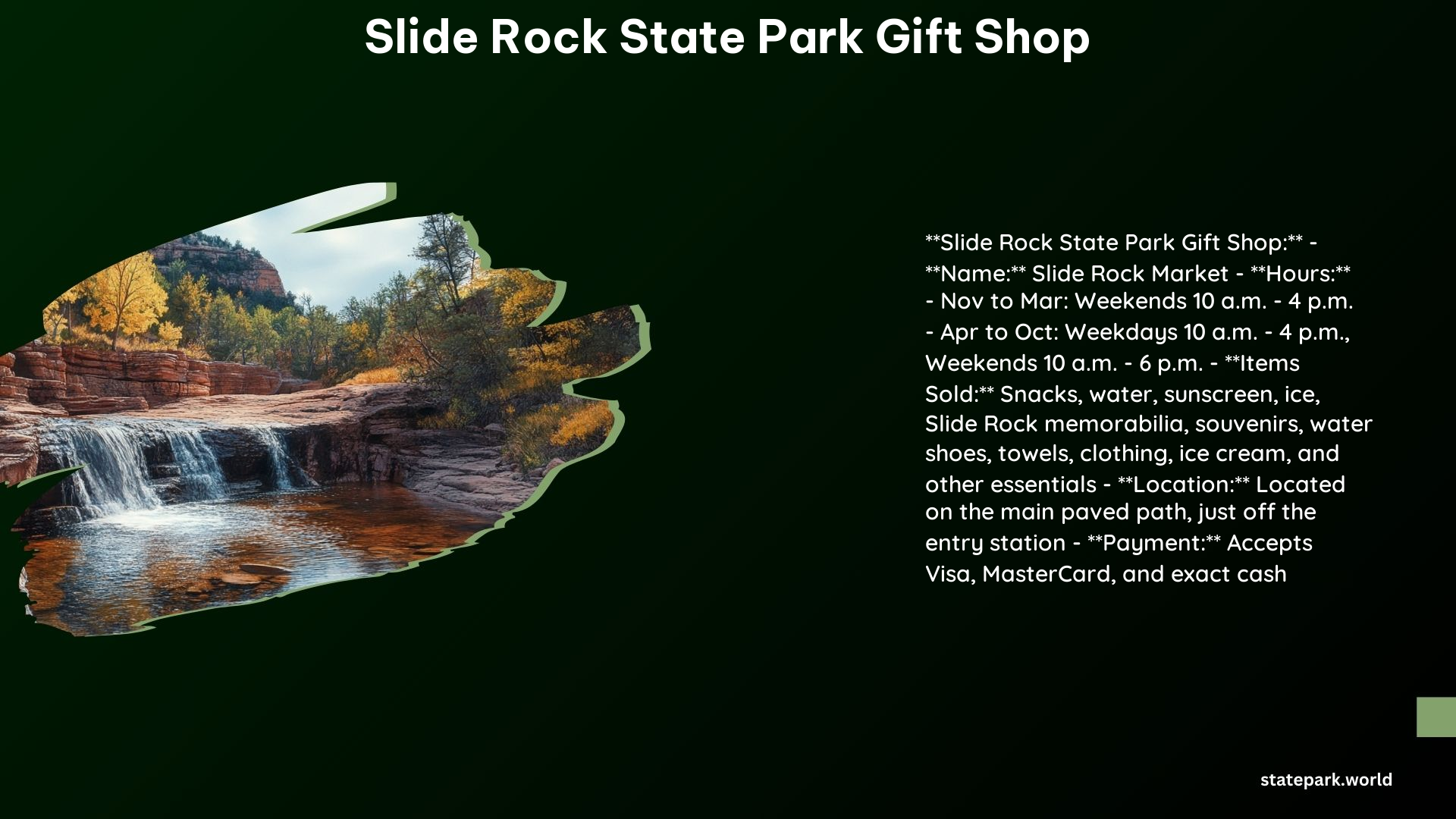 Slide Rock State Park Gift Shop