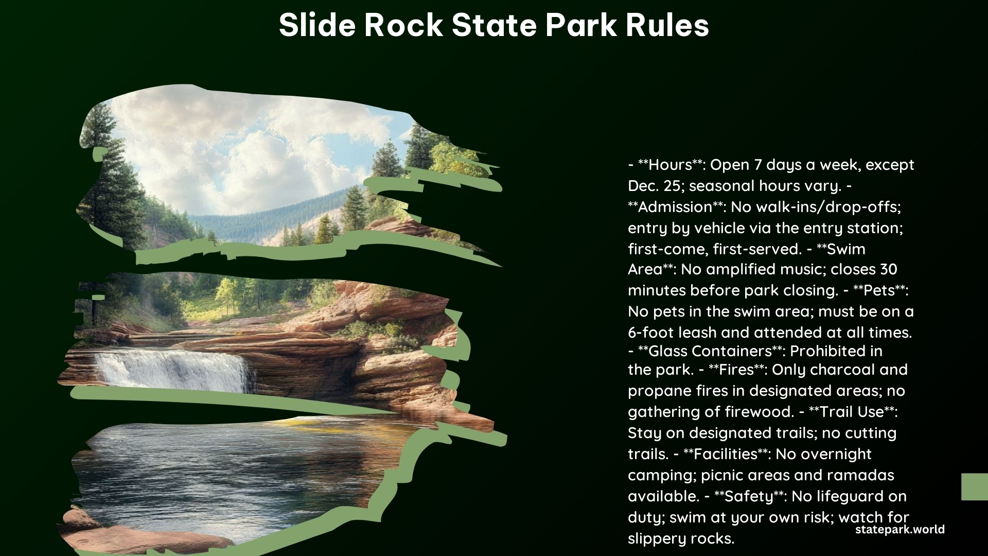 Slide Rock State Park Rules