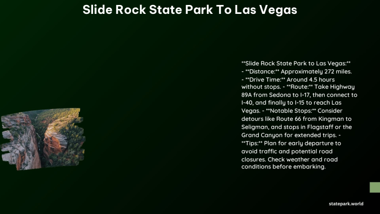 Slide Rock State Park to Las Vegas