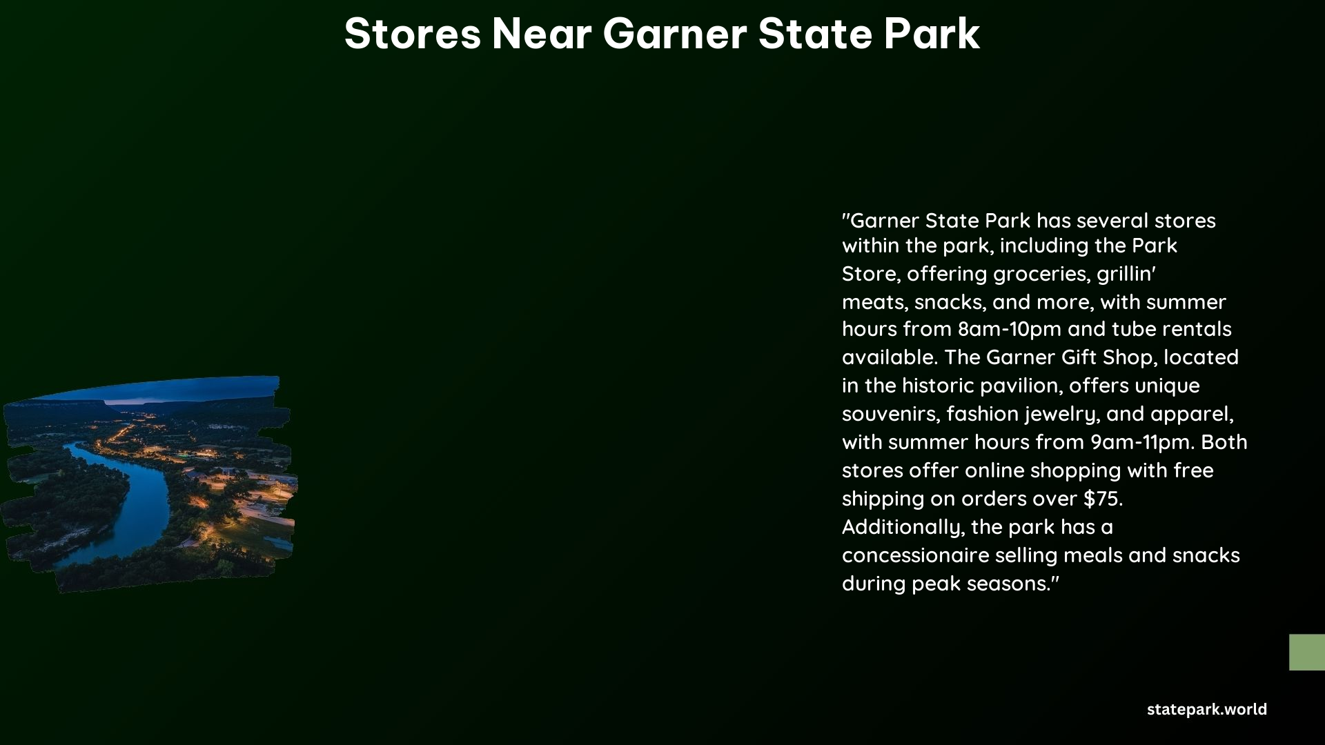 Stores Near Garner State Park