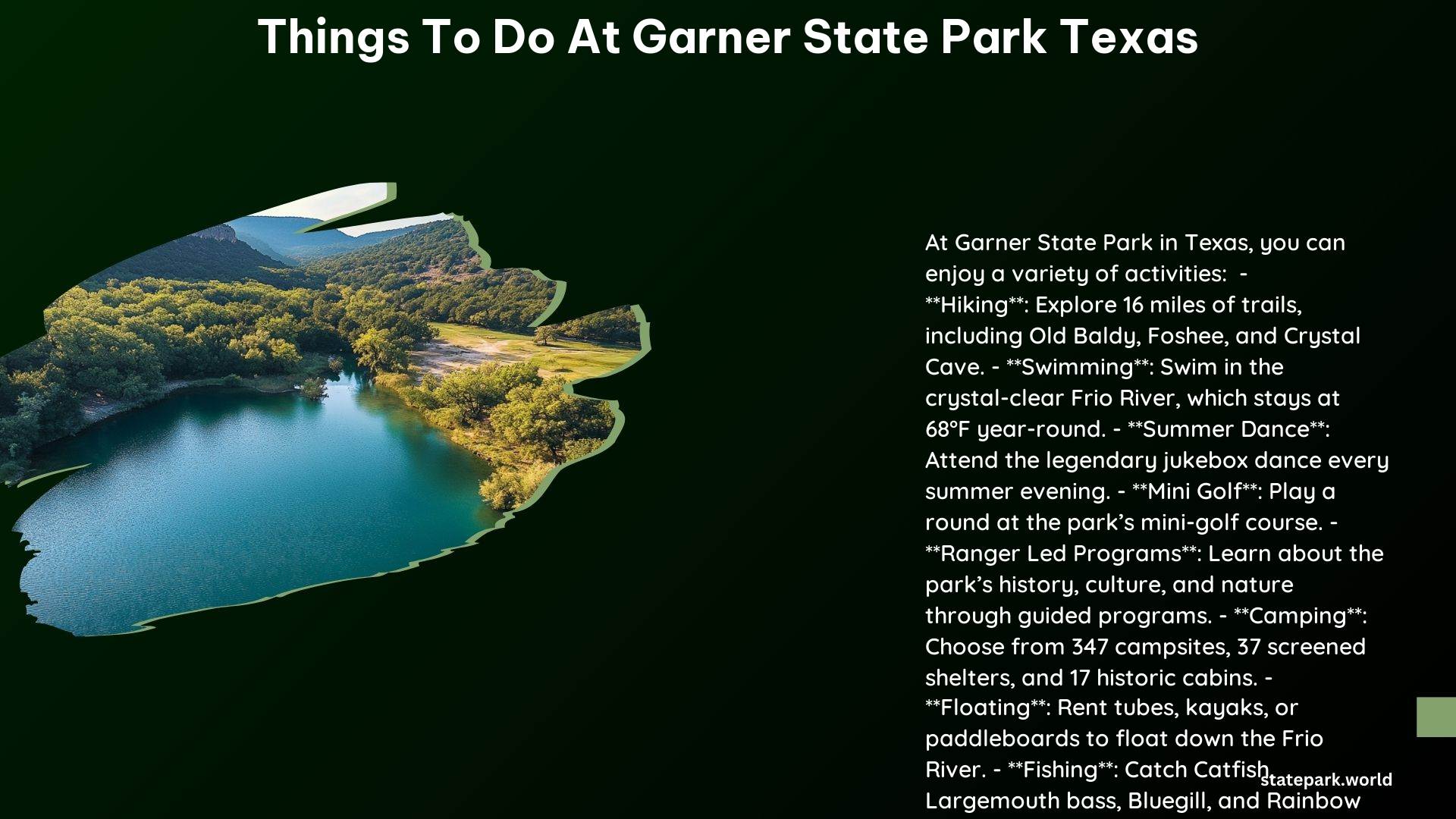 Things to Do at Garner State Park