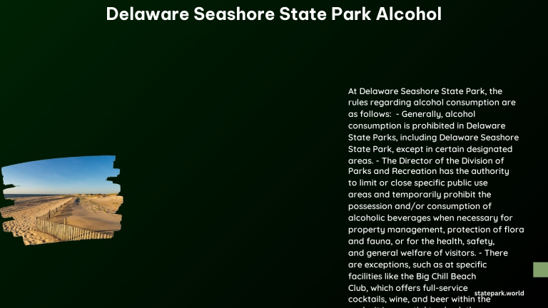 delaware seashore state park alcohol