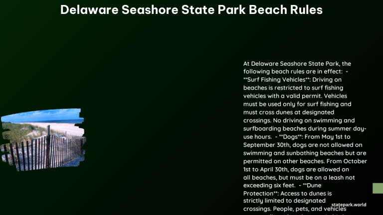 delaware seashore state park beach rules