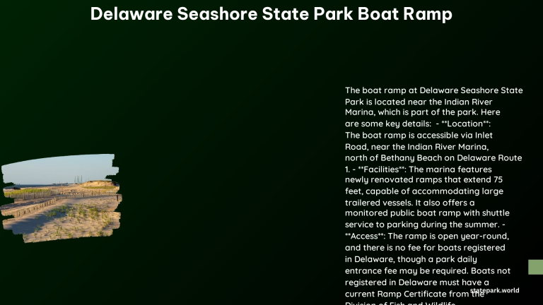 delaware seashore state park boat ramp