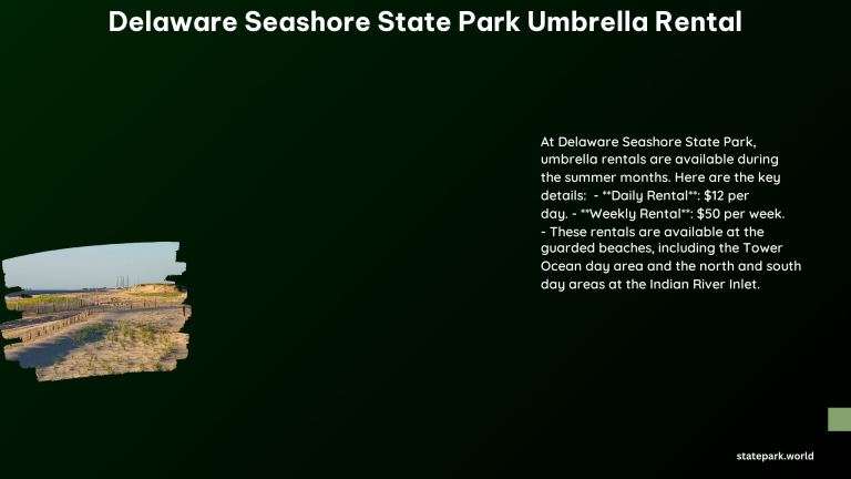 delaware seashore state park umbrella rental