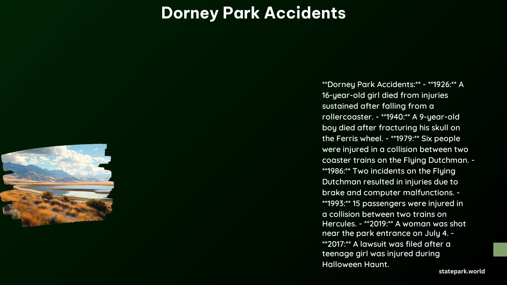 dorney park accidents